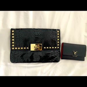 Brand new black/gold michael kors envelope